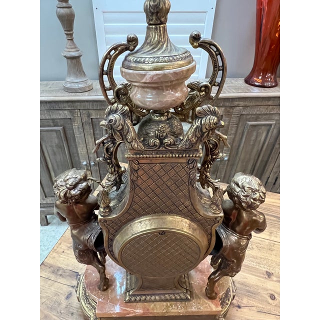 Early 20th Century Imperial Franz Hermle Brevettato Figural Mantle