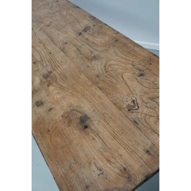 Antique French Farmhouse Elm Dining Table, 19th Century For Sale - Image 13 of 18