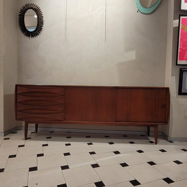 Wood Mid-Century Sideboard by Oswald Vermaecke for V-Form, Belgium, 1960s For Sale - Image 7 of 18