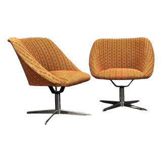 Vintage Swivel Lounge Chairs, 1970s, Set of 2 For Sale