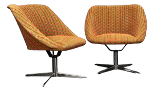 Vintage Swivel Lounge Chairs, 1970s, Set of 2
