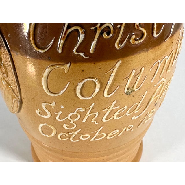 Ceramic Antique Doulton Lambeth Stoneware Pitcher: 1893 World's Fair Columbian Exposition For Sale - Image 7 of 10