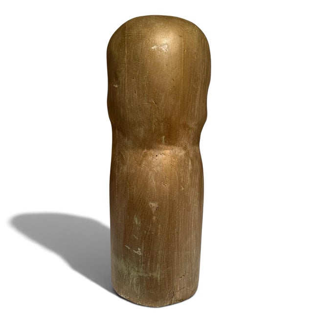 1940s Americana Folk Art Carved Barbershop Bust For Sale - Image 5 of 6