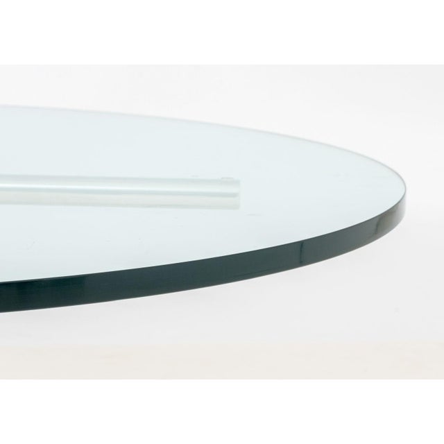Metal Postmodern Glass Top and Chrome Geometric Coffee Table For Sale - Image 7 of 7