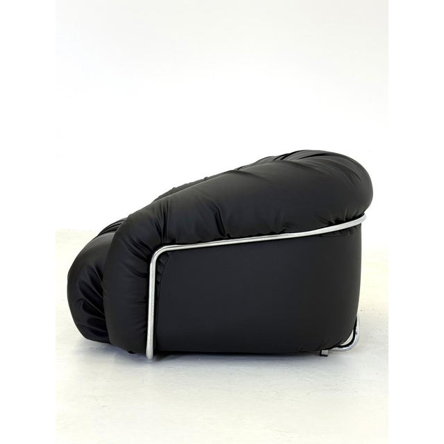 Space Age Italian Black Lounge Chair, 1970s For Sale - Image 11 of 15