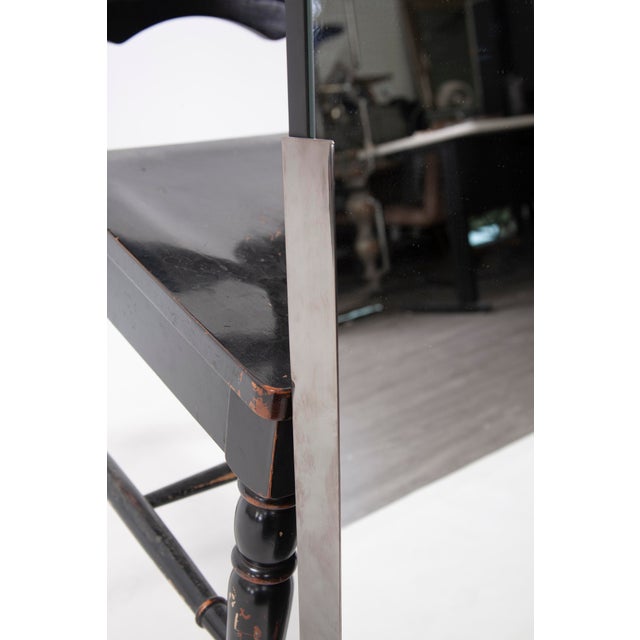 Dante Stainless Steel Gray Capsule Mirror For Sale - Image 11 of 11