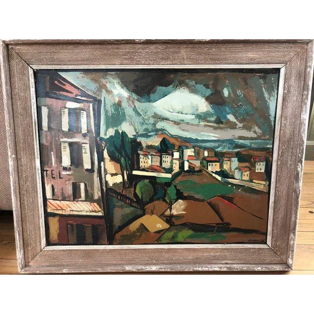 Modern Signed Mid-Century Seriagraph on Board by Maurice De Vlaminck For Sale - Image 3 of 11