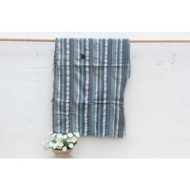 Textile Celeska Indigo Mud Cloth For Sale - Image 7 of 7