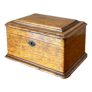 Vintage Boho Oak Lidded Box