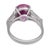 1950s Mid Century Agl 4.34 Carat Pink Sapphire Diamond Platinum Ring, Size 4.5 For Sale - Image 5 of 7