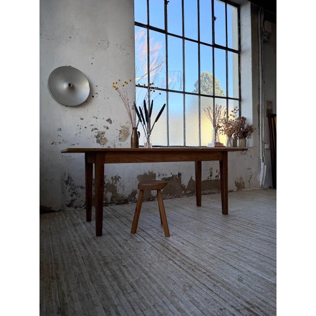 Pine and Oak Farmhouse Table, 1950s For Sale - Image 15 of 18