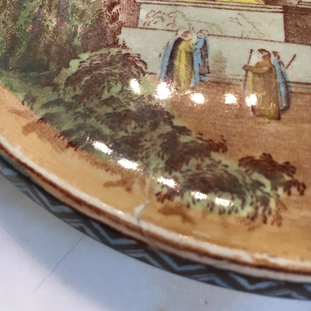 19th Century Temple of Jupiter Colored Round Tile / Trivet by Copeland For Sale - Image 10 of 11
