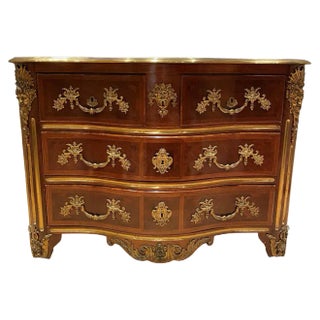 19th Century French Louis XV Kingwood, Tulipwood and Ormolu Chest of Drawers For Sale