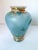 Blue Art Nouveau Blue Glass Hand-Painted Scenic Vase, Nouveau Woman, Gold Leaf, C. 1900-1910 For Sale - Image 8 of 12