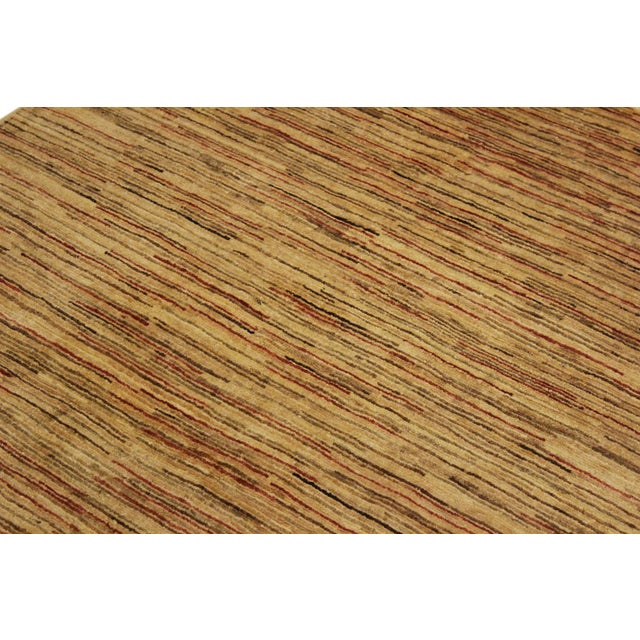 Modern Gabbeh Beige/Brown Wool Rug - 3'11'' X 5'3'' For Sale - Image 4 of 10