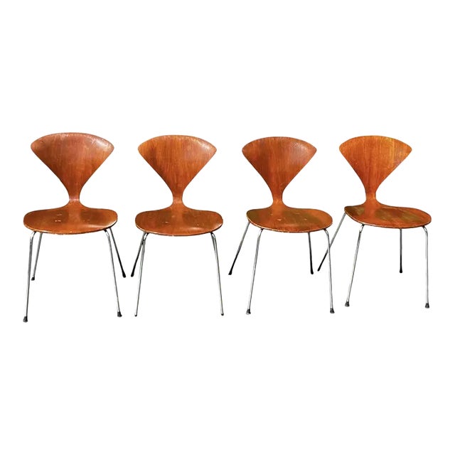 Mid-Century Modern Bernardo by Plycraft Molded Plywood Dining Chairs - Set of 4 For Sale