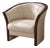 1970s Ekornes Rosewood and Cream Leather Barrel Armchair For Sale