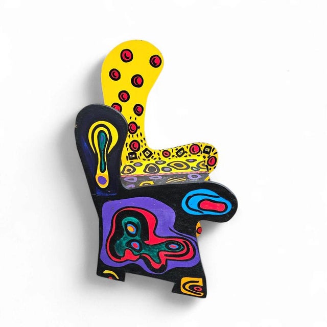 Upholstered Wooden Wing Chair For Sale - Image 5 of 18