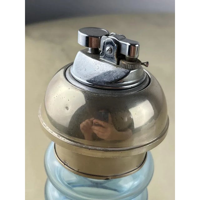Italian Glass and Silver Table Lighter, 1970 For Sale - Image 6 of 11