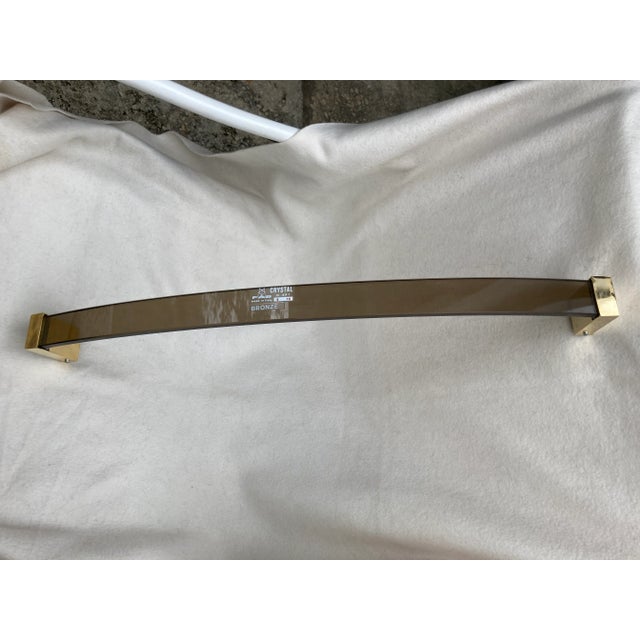 1990s Fontana Arte Art Glass Italian 24" Towel Bar For Sale In West Palm - Image 6 of 6