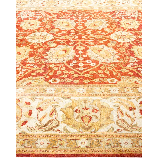 Solo Rugs Eclectic, One-of-a-Kind Hand-Knotted Area Rug - Orange, 9' 1" x 11' 7" For Sale - Image 4 of 8