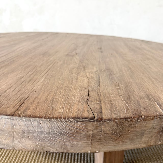Wood Luna Coffee Table 50" Dia For Sale - Image 7 of 9