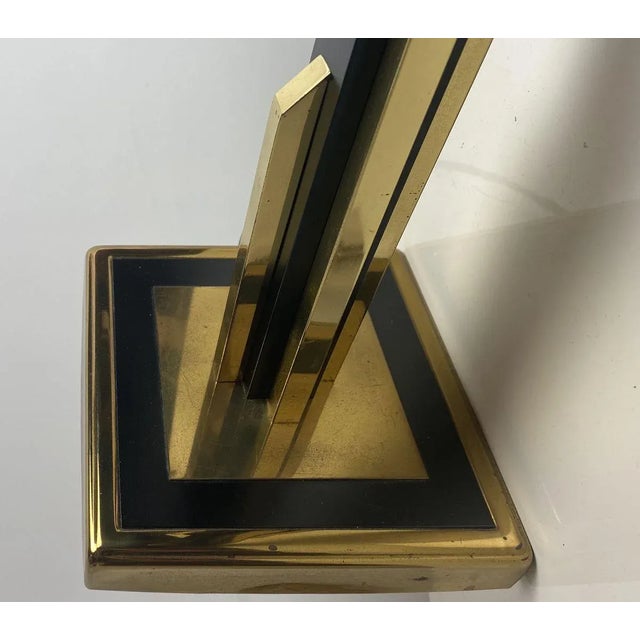 Vintage Gold and Brass Black Table Lamp, 1970s For Sale - Image 14 of 17