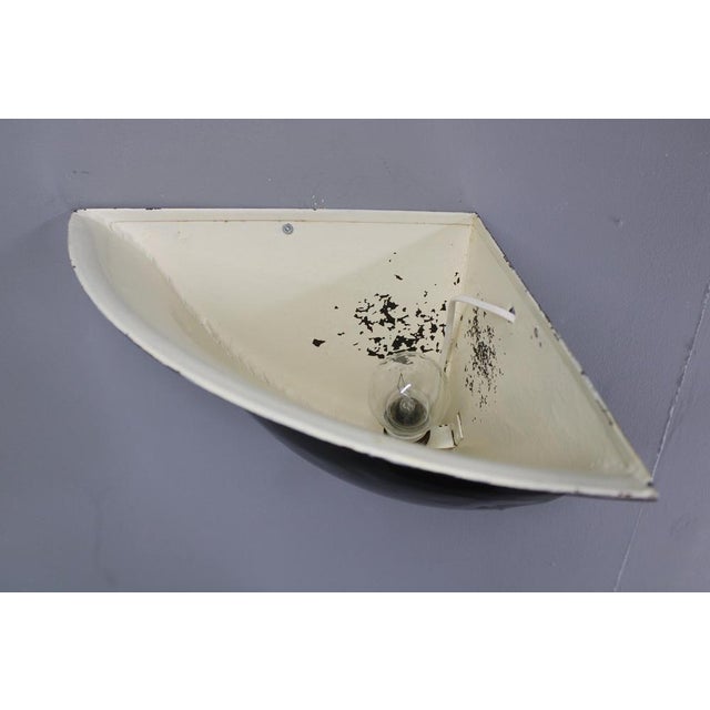 1930s Art Deco Corner Wall Sconces in Patinated Copper, 1930s, Set of 2 For Sale - Image 5 of 12