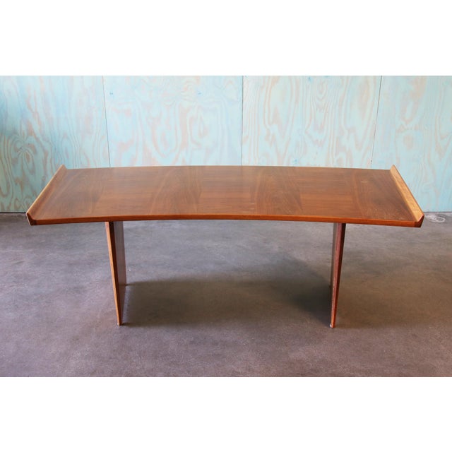 1950s Harvey Probber (Attr.) Mid Century Walnut Advent Executive Desk Mid Century For Sale - Image 9 of 12