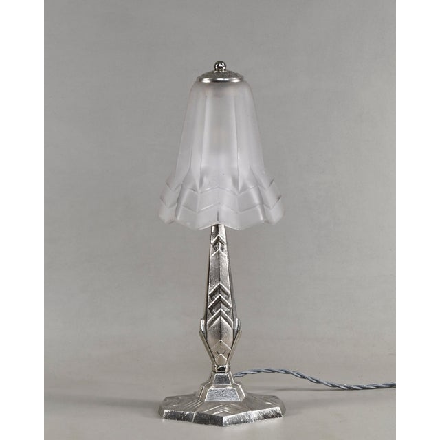 Art Deco 1930s French Art Deco Table Lamp by Degue For Sale - Image 3 of 9