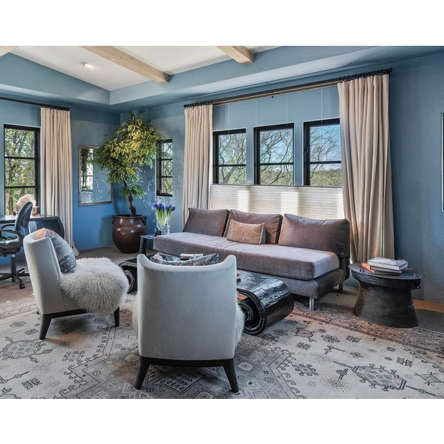 Gorgeous contemporary silk mohair sofa, custom made