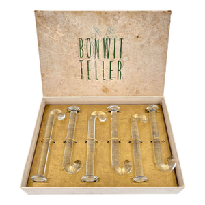Vintage Glass Knife Rests Bonwit Teller New York Luxury Department Store -Set of 6