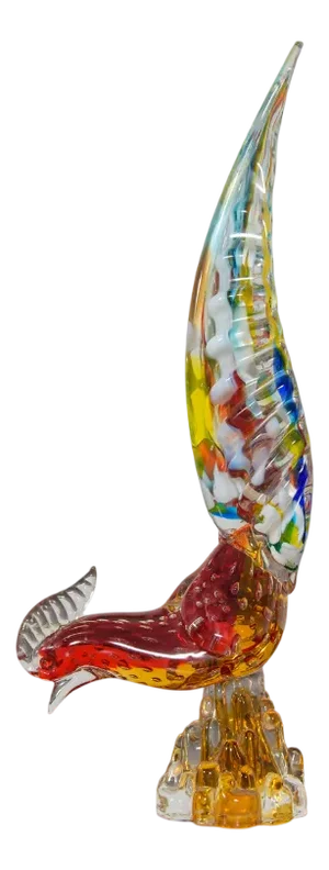 Murano Glass Pheasant Figurine, Italy, 1960s