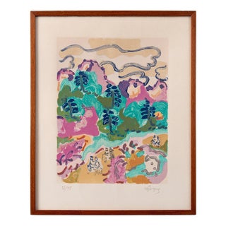 Charles Lapicque, Forest Walk, Lithograph on Paper, Framed For Sale