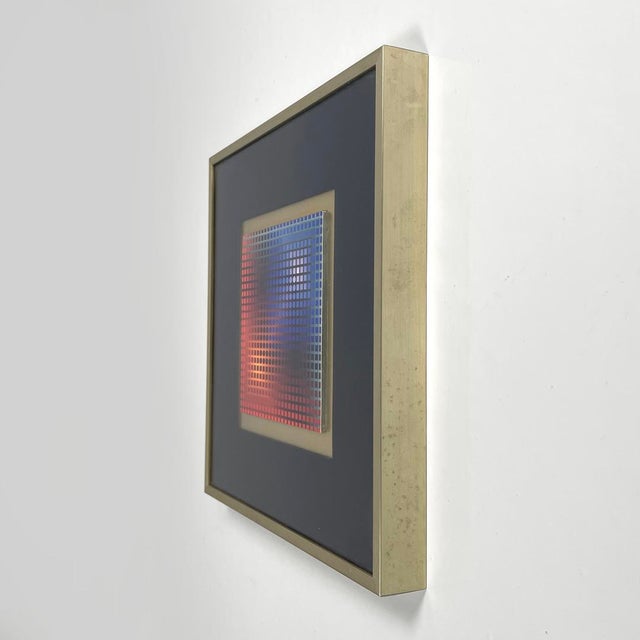 Victor Vasarely, Hungarian Modern Op Art Composition, 1970s, Framed For Sale - Image 3 of 9