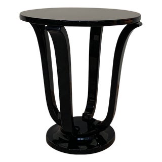 Guéridon Side Table in Black Lacquer from COLONEUM For Sale