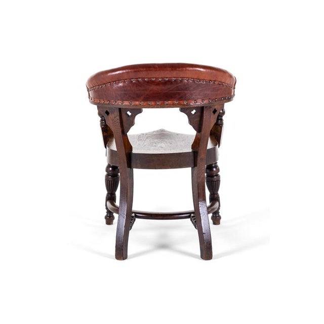 Scottish Oak Ecclesiastical Chair For Sale - Image 5 of 11