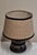 Vintage Pan Table Lamp with Fat Lava Brown Ceramic Base and Beige Fabric Shade, 1970s For Sale - Image 4 of 9