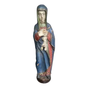 Santos Saint Maria Mary Wood Carved Sculpture Mother of Jesus