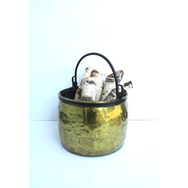 Mid 19th Century Dutch Brass Firewood Log Holder For Sale - Image 5 of 12