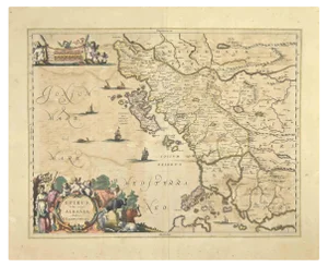 Johannes Janssonius, Epirus Albania, Etching, 1650s