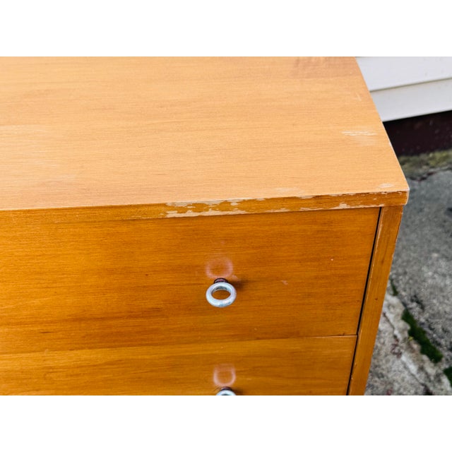 Mid-Century Modern Vintage 1950s Paul McCobb Planner Group Style Maple Wood 3-Drawer Cabinets, a Pair For Sale - Image 3 of 12