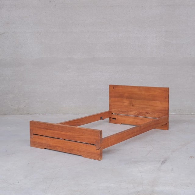 Mid-Century L02A Single Bed in Elm by Pierre Chapo For Sale - Image 12 of 13
