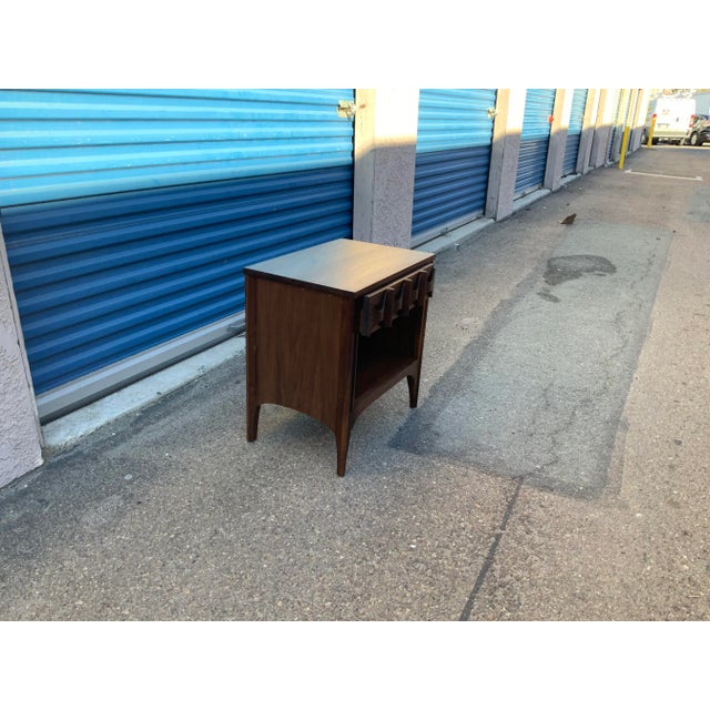 Mid-Century Modern 1960s Mid-Century Solid Walnut Nightstand For Sale - Image 3 of 7