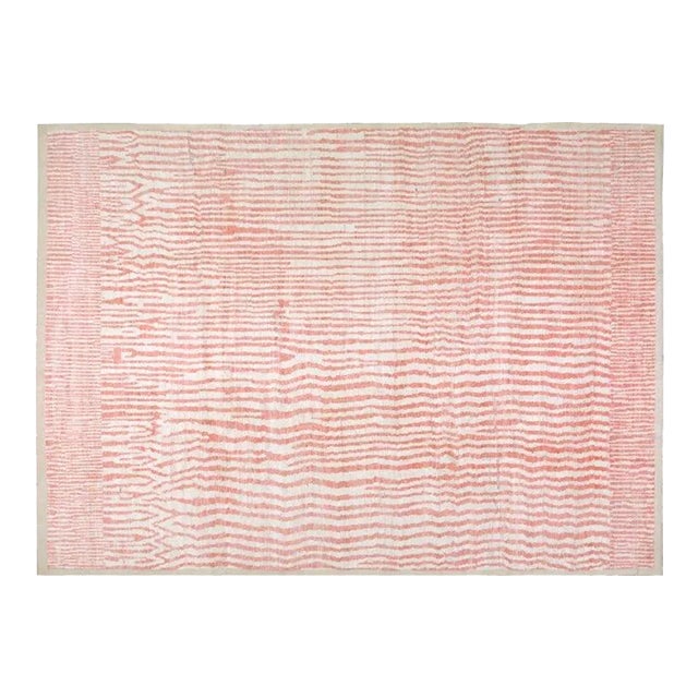 Moroccan Azilal Hand Knotted Wool Rug,9'1"X12'9" For Sale