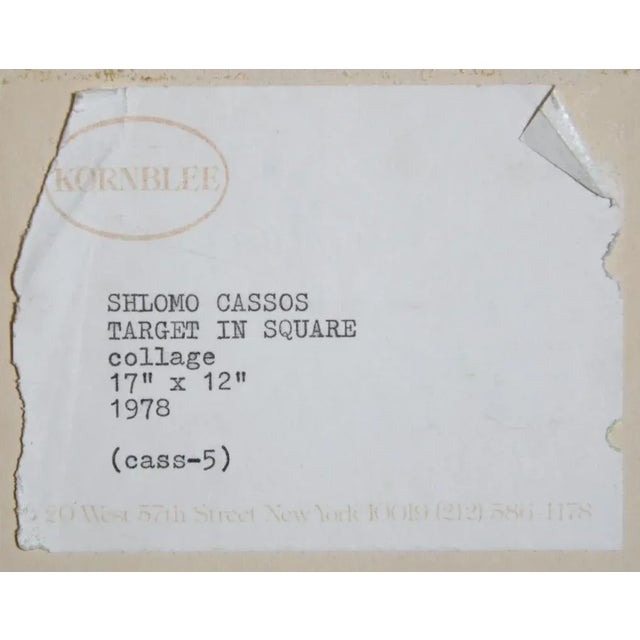 Shlomo Cassos Target in Square, 1978 Collage on paper, signed Edition: 17 in. x 13.5 in.