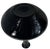 Black 11 In. Tall Murano Art Glass Black Spiral Textural Swirl Vase For Sale - Image 8 of 13