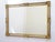1960s Vintage Rectangular Wall Hanging Gilt Wood Gold Ornate Mirror, 1960s For Sale - Image 5 of 11
