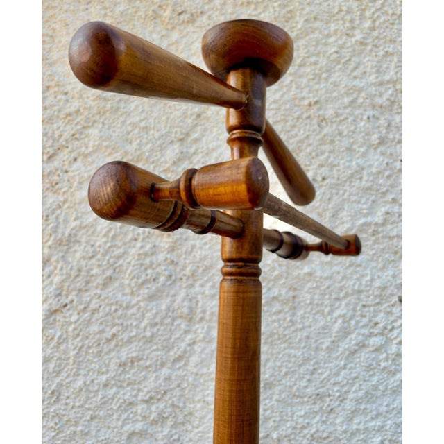 Vintage Spanish Coat Rack in Oak, 1950 For Sale - Image 12 of 18