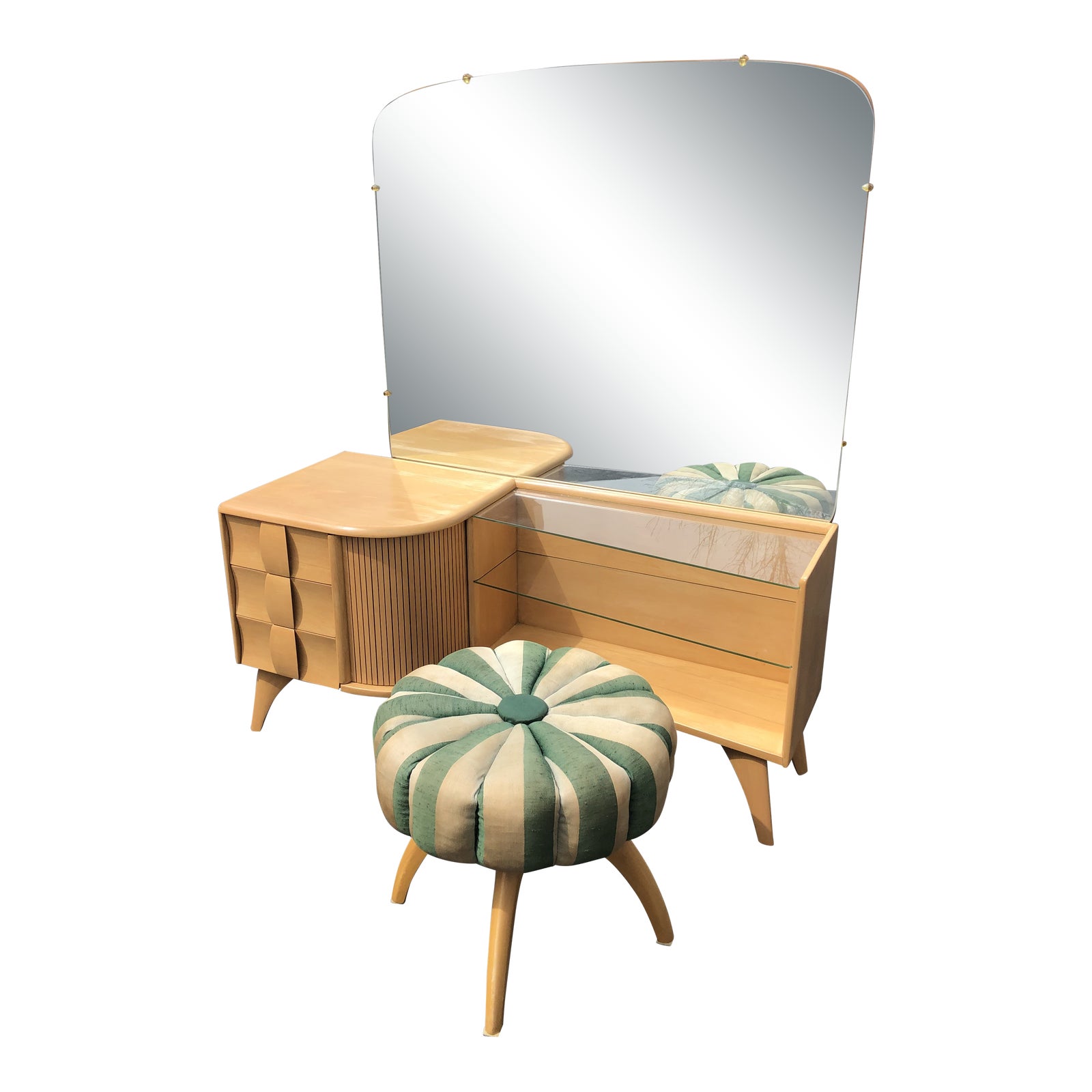 Heywood Wakefield Kohinoor Mid Century Vanity With Stool Chairish